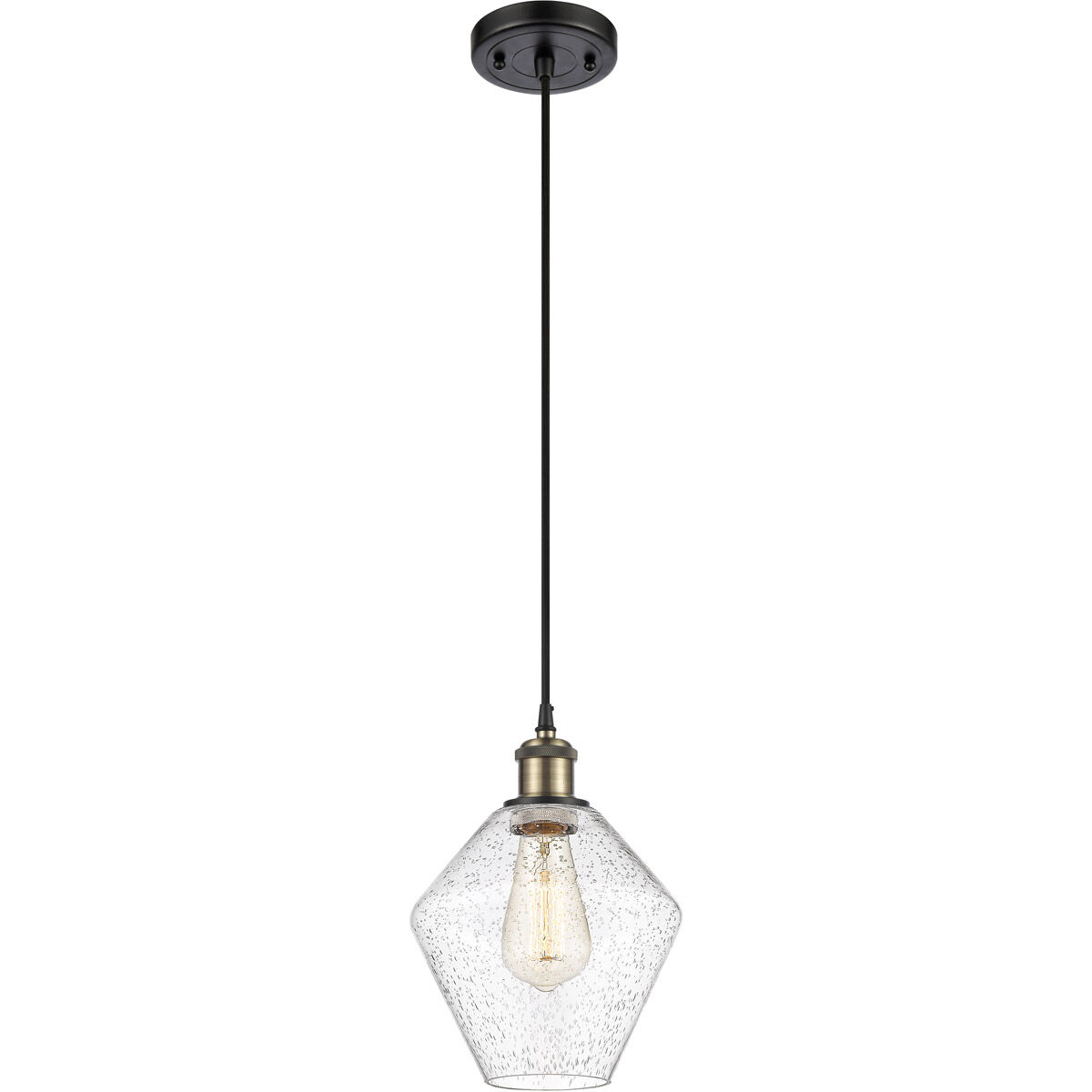 Ballston Cindyrella 1 Light 8 inch Black Antique Brass Mini Pendant Ceiling Light