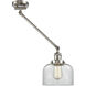 Large Bell 21 inch 60.00 watt Satin Nickel Swing Arm Wall Light, Franklin Restoration