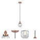 Edison Beacon LED 6 inch Antique Copper Mini Pendant Ceiling Light
