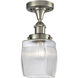 Colton 1 Light 6 inch Brushed Satin Nickel Semi-Flush Mount Ceiling Light