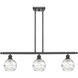 Ballston Small Deco Swirl 3 Light 36 inch Oil Rubbed Bronze Island Light Ceiling Light, Ballston