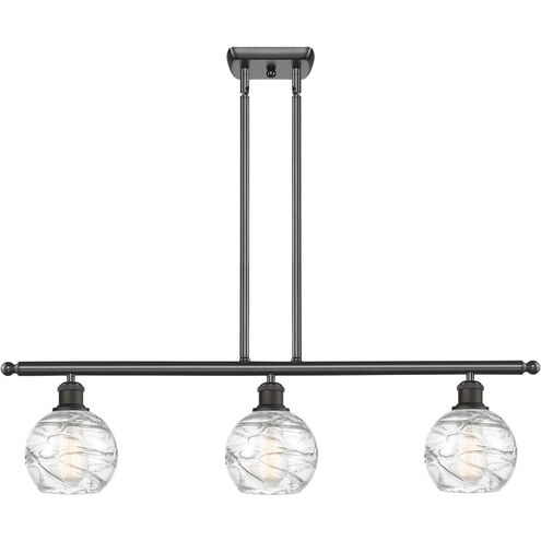 Ballston Small Deco Swirl 3 Light 36 inch Oil Rubbed Bronze Island Light Ceiling Light, Ballston