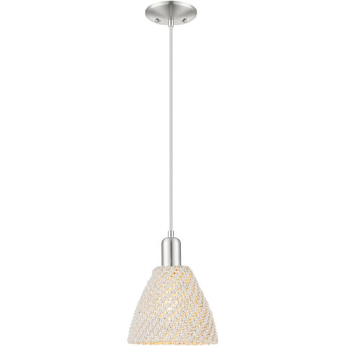Downtown Urban Natural Ballston Dome 1 Light 7.5 inch Brushed Satin Nickel Mini Pendant Ceiling Light