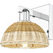 Natural Ballston Dome Sconce Wall Light in Polished Chrome