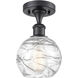 Ballston Small Deco Swirl LED 6 inch Matte Black Semi-Flush Mount Ceiling Light, Ballston