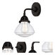 Nouveau 2 Olean 1 Light 7 inch Matte Black Sconce Wall Light in Seedy Glass