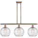 Ballston Deco Swirl LED 36.5 inch Antique Copper Island Light Ceiling Light