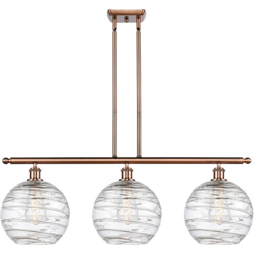 Ballston Deco Swirl LED 36.5 inch Antique Copper Island Light Ceiling Light
