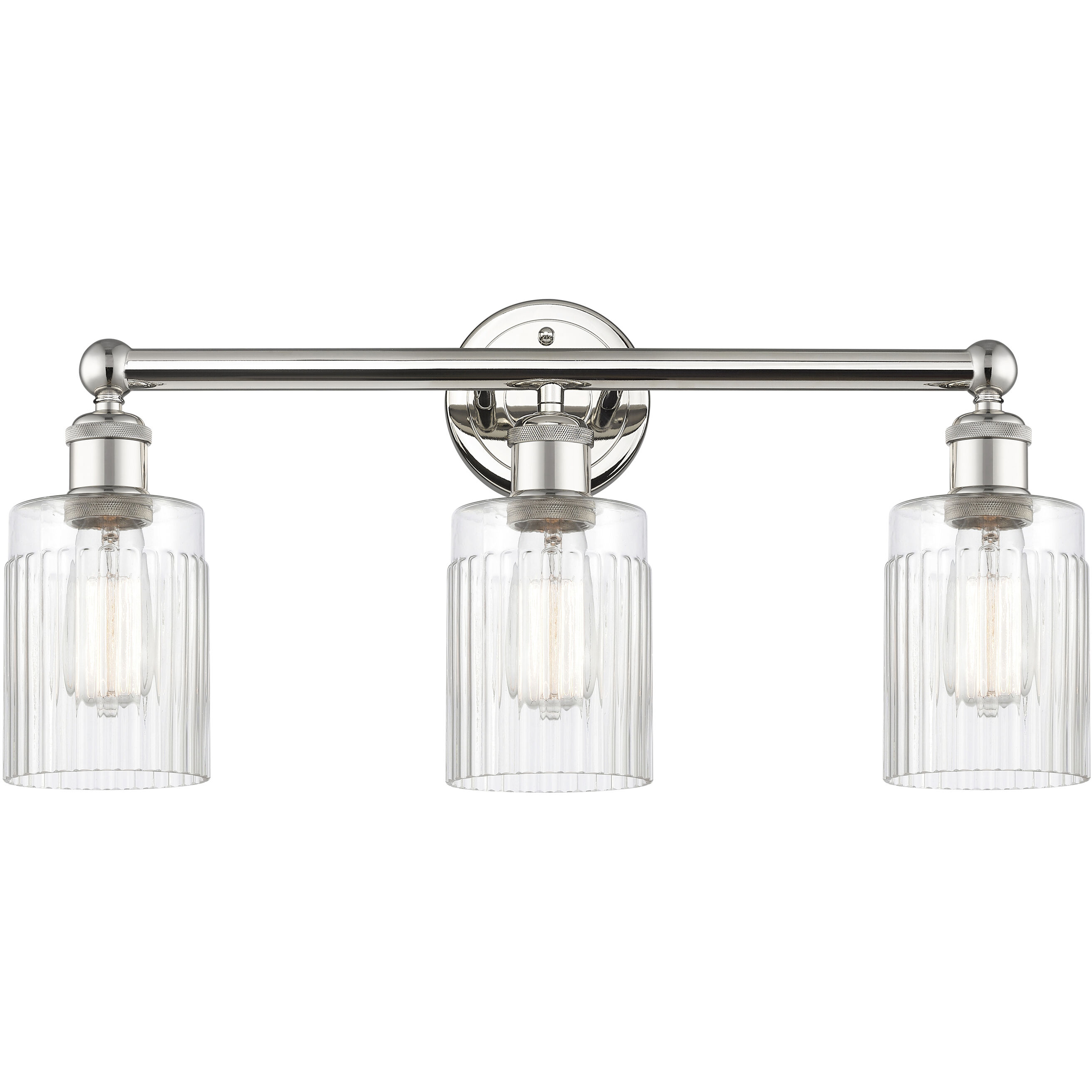 Hadley 3 Light 22.5 inch Polished Nickel Bath Vanity Light Wall Light in Clear