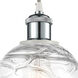 Ballston Small Deco Swirl LED 6 inch White and Polished Chrome Mini Pendant Ceiling Light in Silver, Ballston