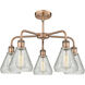Conesus 5 Light 24 inch Antique Copper Chandelier Ceiling Light