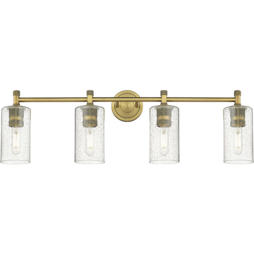 Downtown Urban Crown Point 4 Light 33.88 inch Brushed Brass Bath Vanity Light Wall Light in Seedy