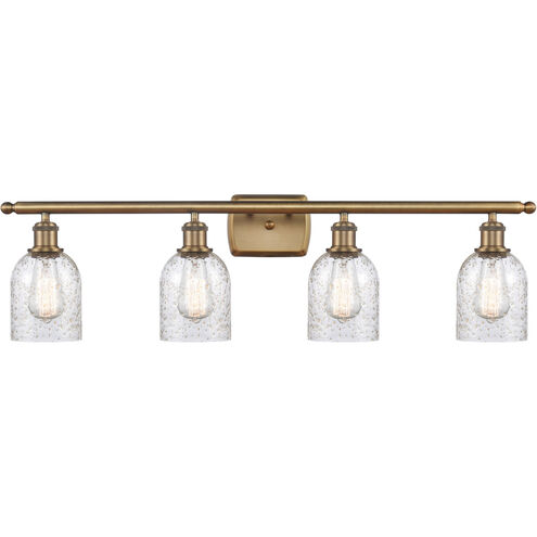 Ballston Caledonia LED 36 inch Brushed Brass Bath Vanity Light Wall Light in Mica Glass, Ballston