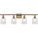 Ballston Caledonia LED 36 inch Brushed Brass Bath Vanity Light Wall Light in Mica Glass, Ballston