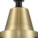 Franklin Restoration Appalachian 1 Light 8 inch Black Antique Brass Flush Mount Ceiling Light in Matte Black