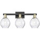 Arcadia Waverly 3 Light 25 inch Black Antique Brass Bath Vanity Light Wall Light