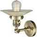 Franklin Restoration Halophane LED 9 inch Antique Brass Sconce Wall Light, Franklin Restoration