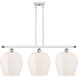 Ballston Norfolk LED 38 inch White and Polished Chrome Island Light Ceiling Light in Matte White Glass