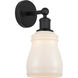 Edison Ellery 1 Light 5 inch Matte Black Sconce Wall Light in White