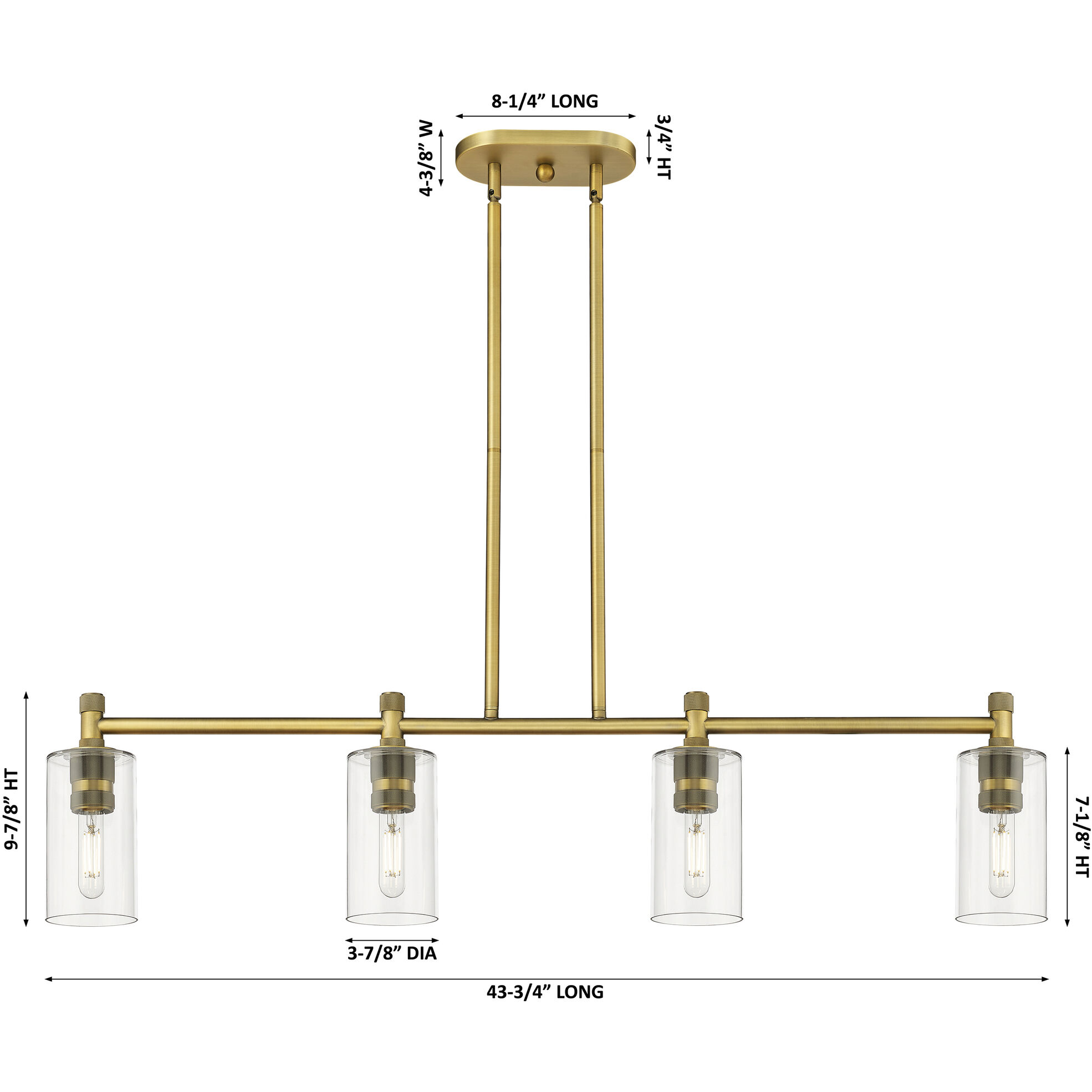 Downtown Urban Crown Point Island Light Ceiling Light in Polished Nickel, Plated Smoke