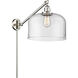 X-Large Bell 12 inch 60.00 watt Satin Nickel Swing Arm Wall Light, Franklin Restoration
