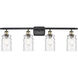 Ballston Candor 4 Light 36 inch Black Antique Brass Bath Vanity Light Wall Light in Clear Waterglass, Ballston