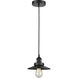 Franklin Restoration Railroad LED 8 inch Matte Black Mini Pendant Ceiling Light