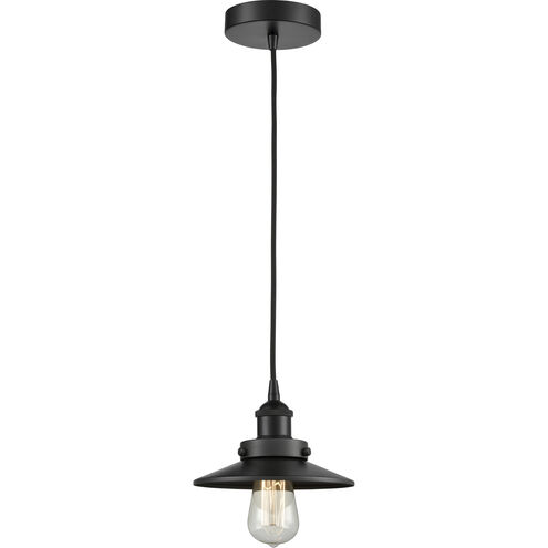 Franklin Restoration Railroad LED 8 inch Matte Black Mini Pendant Ceiling Light