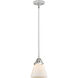 Nouveau 2 Cone LED 6.25 inch Polished Chrome Mini Pendant Ceiling Light in Matte White