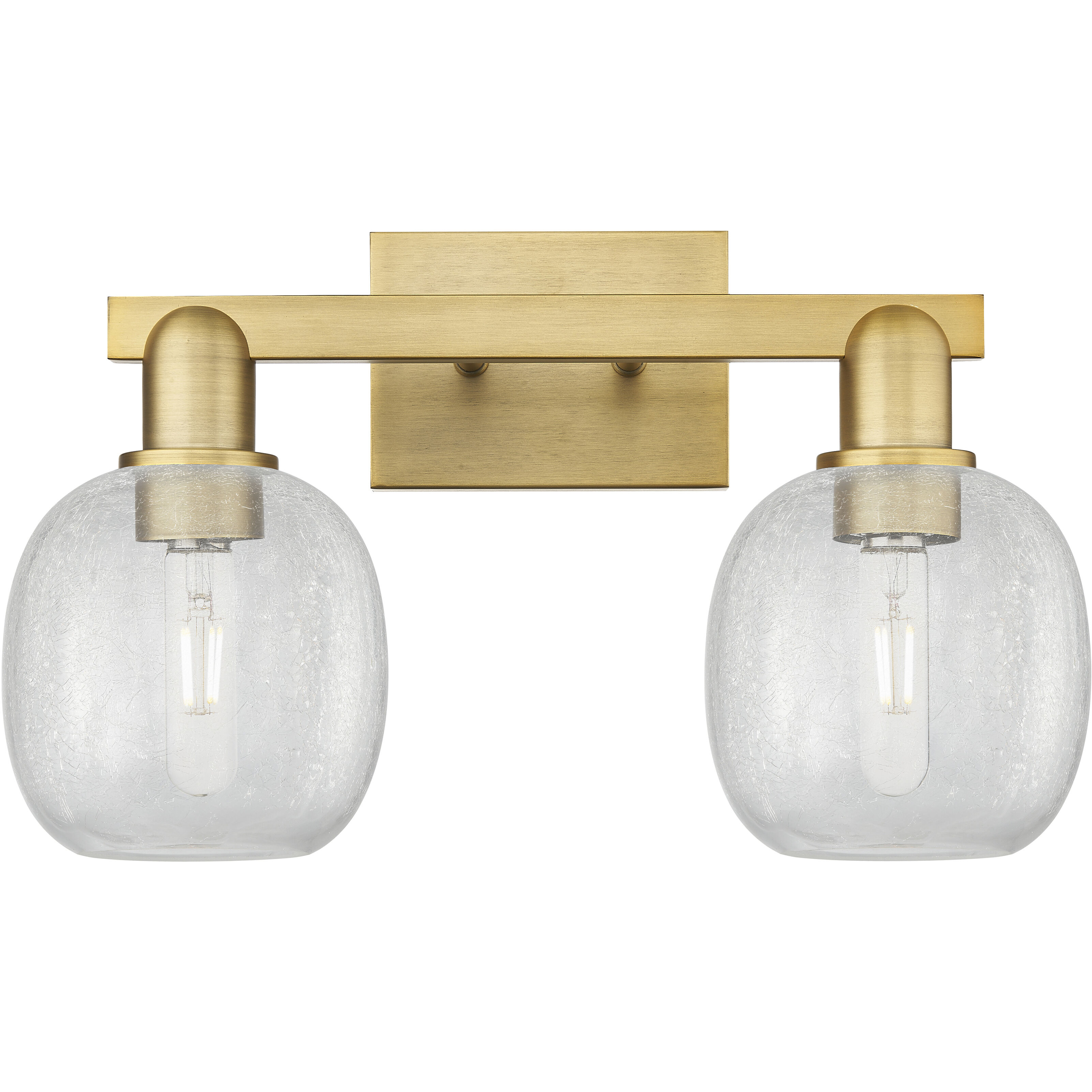 Arcadia Belfast 2 Light 17 inch Brushed Brass Bath Vanity Light Wall Light