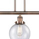 Franklin Restoration Large Beacon LED 41 inch Antique Copper Island Light Ceiling Light in Seedy Glass, Franklin Restoration