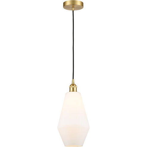 Edison Cindyrella LED 7 inch Satin Gold Mini Pendant Ceiling Light