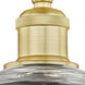 Athens Deco Swirl 1 Light 8 inch Satin Gold Semi-Flush Mount Ceiling Light