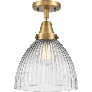 Franklin Restoration Seneca Falls 1 Light 10 inch Brushed Brass Flush Mount Ceiling Light