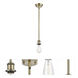 Ballston Bare Bulb 1 Light 5 inch Antique Brass Pendant Ceiling Light in Incandescent, No Shade, Ballston
