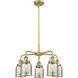 Bell 5 Light 23 inch Brushed Brass Chandelier Ceiling Light