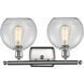 Ballston Athens 2 Light 16 inch Brushed Satin Nickel Bath Vanity Light Wall Light in Clear Glass, Ballston