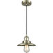 Franklin Restoration Railroad 1 Light 8 inch Antique Brass Mini Pendant Ceiling Light in Incandescent, Franklin Restoration