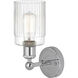 Edison Hadley 1 Light 5 inch Polished Chrome Sconce Wall Light in Clear Glass