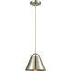 Nouveau Appalachian LED 8 inch Brushed Satin Nickel Mini Pendant Ceiling Light, Nouveau