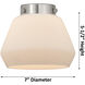 Nouveau 2 Fulton 1 Light 6.75 inch Brushed Satin Nickel Mini Pendant Ceiling Light in Incandescent, Plated Smoke