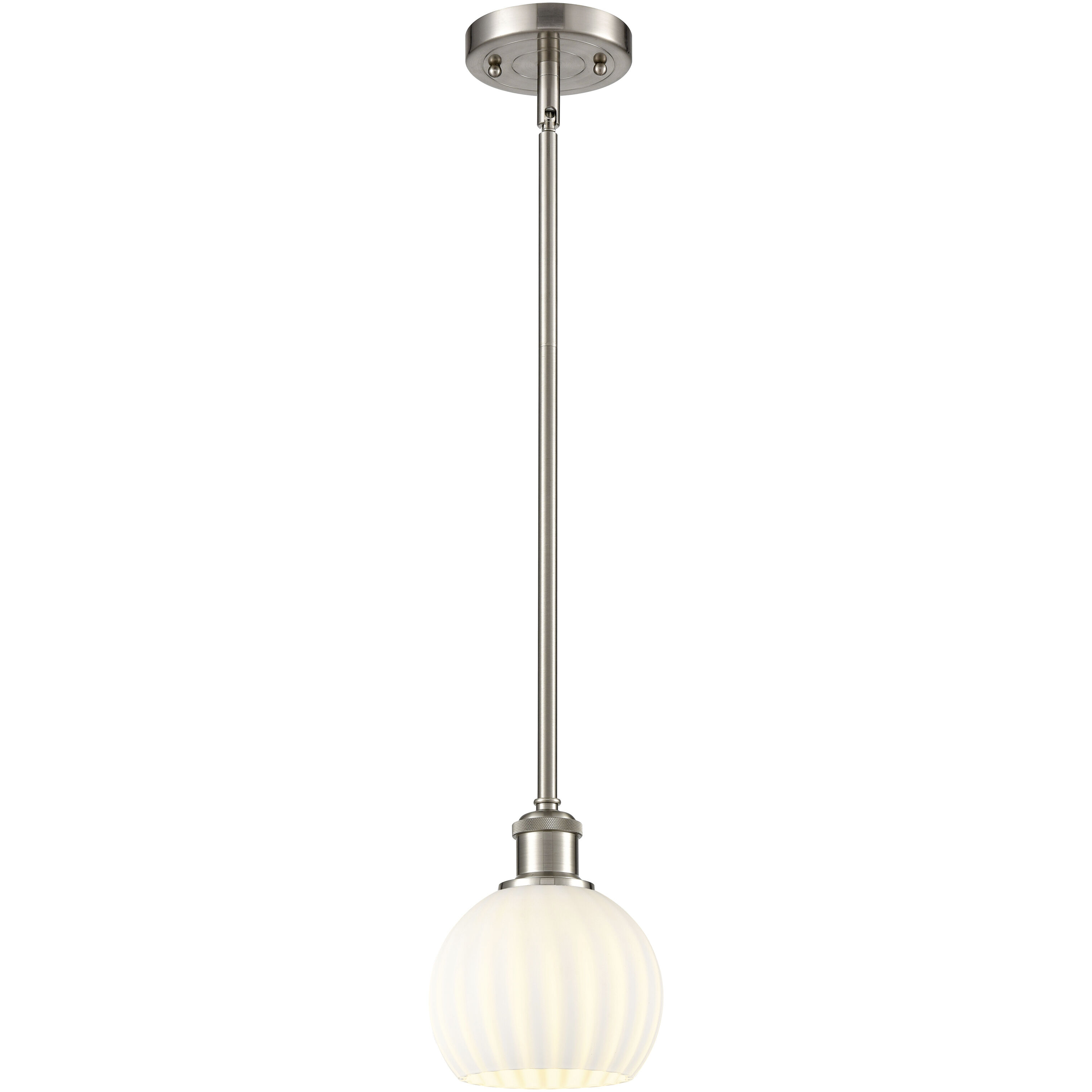 Ballston White Venetian 1 Light 6.00 inch Mini Pendant