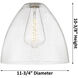 Crown Point 1 Light 12 inch Satin Nickel Pendant Ceiling Light in Seedy Glass