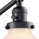 Olean 18 inch 60.00 watt Matte Black Swing Arm Wall Light, Franklin Restoration