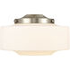 Franklin Restoration Bridgeton 1 Light 12 inch Satin Gold Mini Pendant Ceiling Light in Incandescent, Matte White