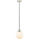 Edison Beacon 1 Light 8 inch Polished Nickel Mini Pendant Ceiling Light