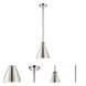 Ballston Cone 1 Light 8 inch Polished Nickel Pendant Ceiling Light