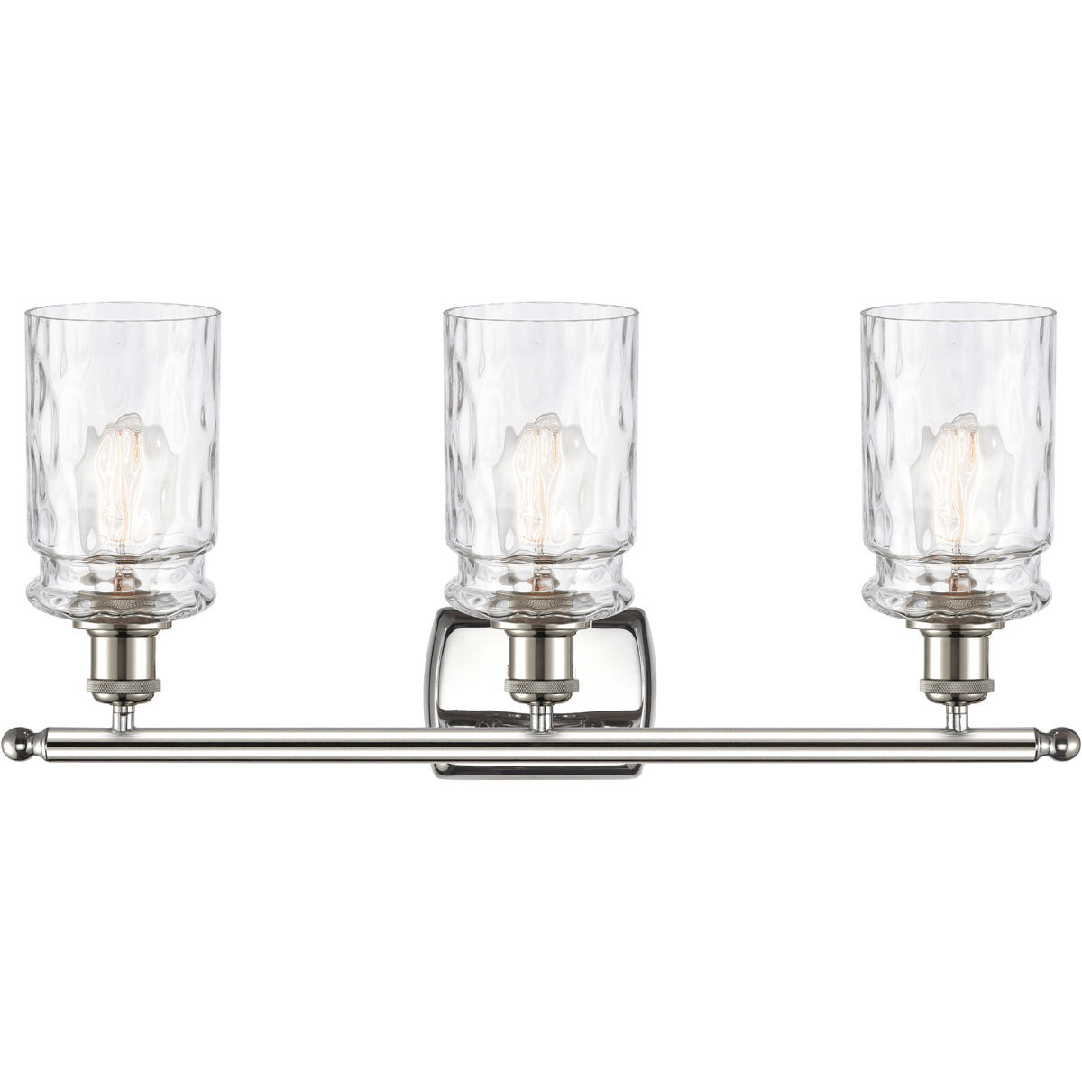 Ballston Candor 3 Light 26 inch Polished Nickel Bath Vanity Light Wall Light in Clear Waterglass, Ballston