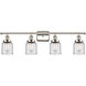 Ballston Small Bell LED 36 inch Polished Nickel Bath Vanity Light Wall Light in Clear Glass