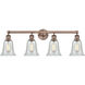 Hanover 4 Light 33.25 inch Antique Copper Bath Vanity Light Wall Light in Fishnet